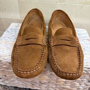 Brown Suede Loafers for Women